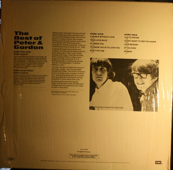 Peter And Gordon* : The Best Of Peter And Gordon (LP, Comp, Club, RE)