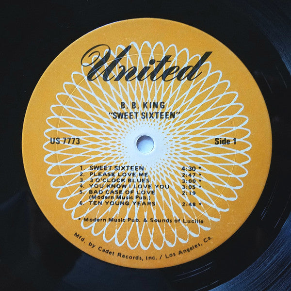B. B. King* : The Original Sweet Sixteen (LP, Comp, RE)