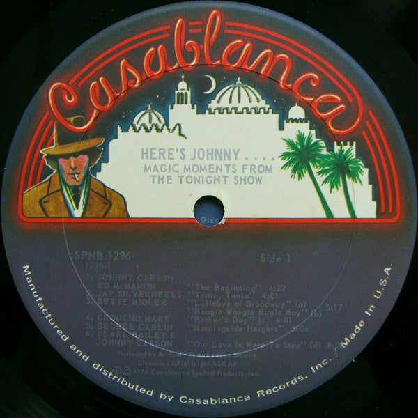 Johnny Carson : Here's Johnny.... Magic Moments From The Tonight Show (2xLP, Album, PR )