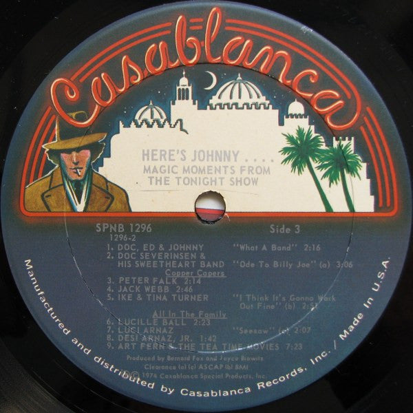 Johnny Carson : Here's Johnny.... Magic Moments From The Tonight Show (2xLP, Album, PR )