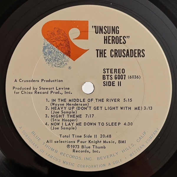 The Crusaders : Unsung Heroes (LP, Album, Pit)