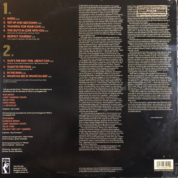 The Dramatics : The Dramatics Live (LP, Album)