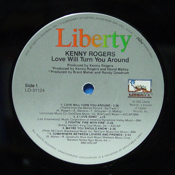 Kenny Rogers : Love Will Turn You Around (LP, Album, Jac)