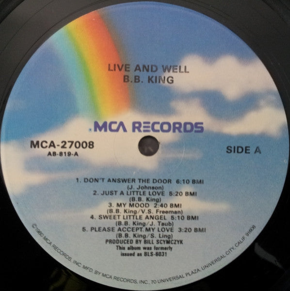 B.B. King : Live & Well (LP, Album, RE)