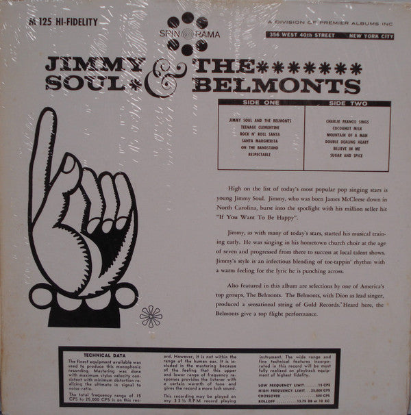 Jimmy Soul And The Belmonts, Charlie Francis (4) : Jimmy Soul And The Belmonts  (LP)