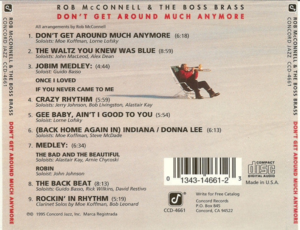 Rob McConnell & The Boss Brass : Don't Get Around Much Anymore (CD, Album)