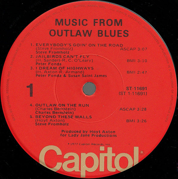 Various : Music From Outlaw Blues (LP, Album, Jac)