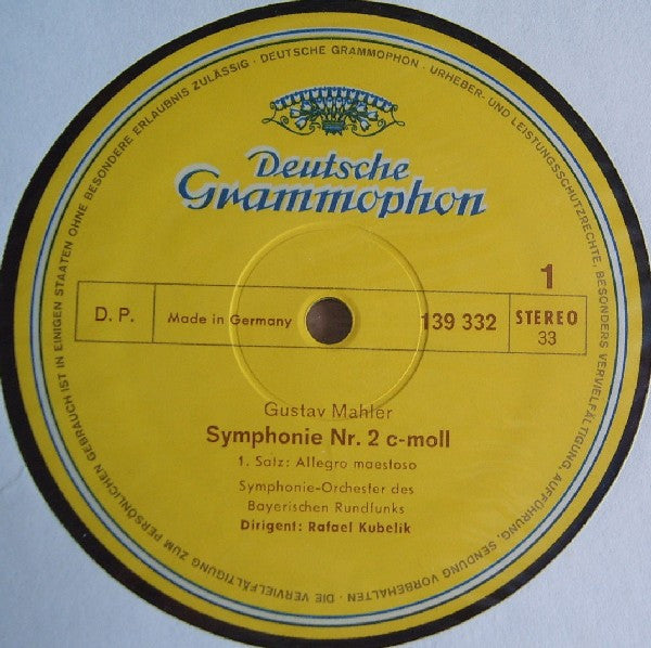 Gustav Mahler - Edith Mathis, Norma Procter, Chor Des Bayerischen Rundfunks, Symphonie-Orchester Des Bayerischen Rundfunks, Rafael Kubelik : Symphonie Nr. 2 (Auferstehungs-Symphonie · Resurrection) (2xLP)