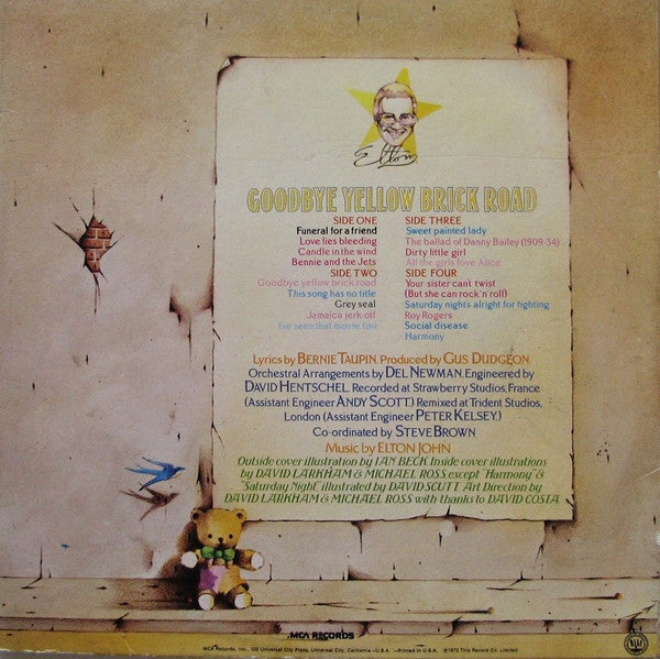 Elton John : Goodbye Yellow Brick Road (2xLP, Album, Glo)