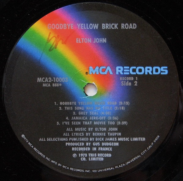 Elton John : Goodbye Yellow Brick Road (2xLP, Album, Glo)