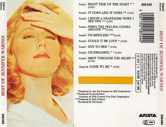 Jennifer Warnes : Best Of Jennifer Warnes (CD, Comp, RE)