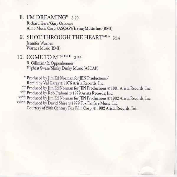 Jennifer Warnes : Best Of Jennifer Warnes (CD, Comp, RE)