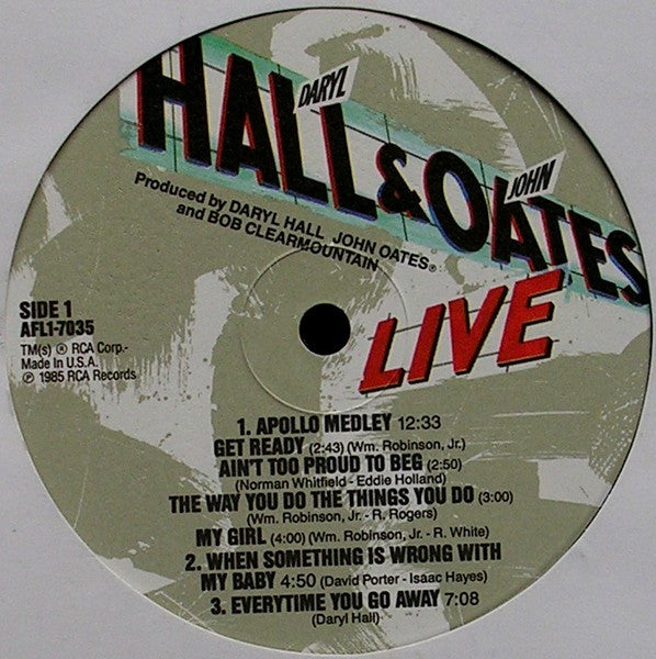 Daryl Hall & John Oates With David Ruffin & Eddie Kendrick* : Live At The Apollo (LP, Album, Ind)