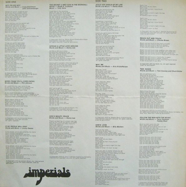 Imperials : Follow The Man With The Music (LP, Album)