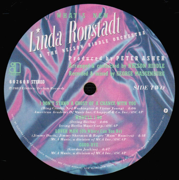 Linda Ronstadt & The Nelson Riddle Orchestra* : What's New (LP, Album, Spe)