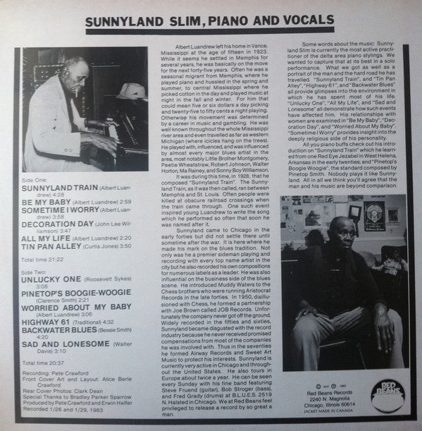 Sunnyland Slim : Sunnyland Train (LP)