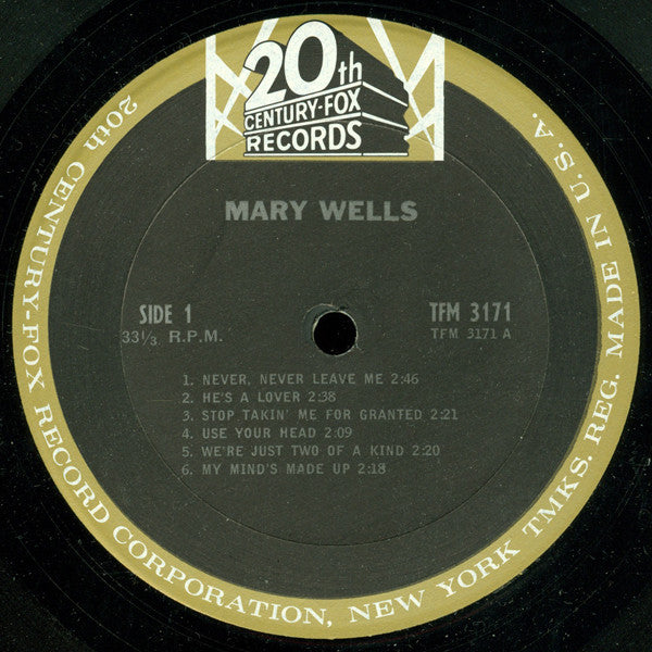 Mary Wells : Mary Wells (LP, Album, Mono, Pit)