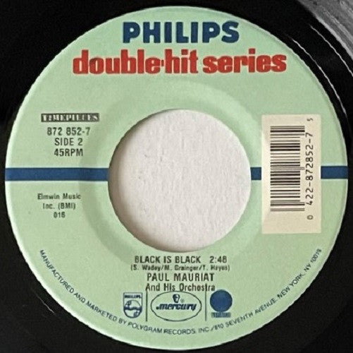 Paul Mauriat And His Orchestra : Love Is Blue (L'Amour Est Bleu) / Black Is Black (7", RE)