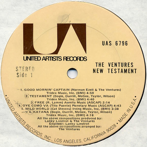 The Ventures : New Testament (LP, Album, Ter)