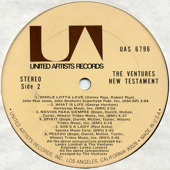 The Ventures : New Testament (LP, Album, Ter)