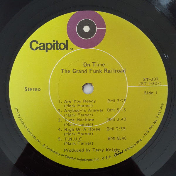 Grand Funk Railroad : On Time (LP, Album, Jac)