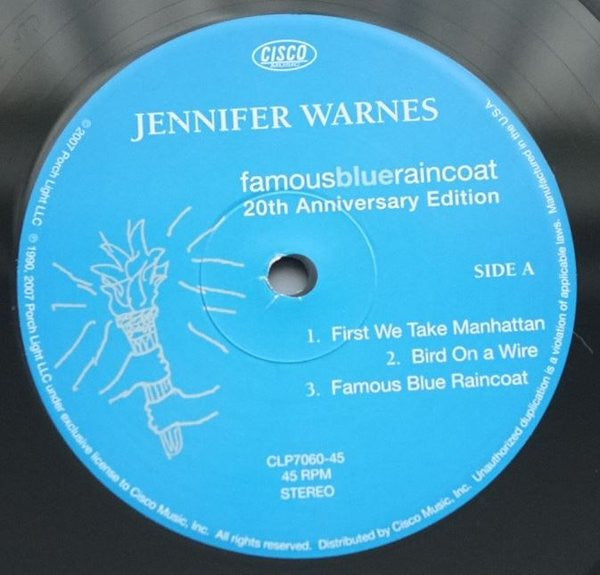 Jennifer Warnes : Famous Blue Raincoat (The Songs Of Leonard Cohen) (3xLP, Ltd, Num, RE, RM, 20t)