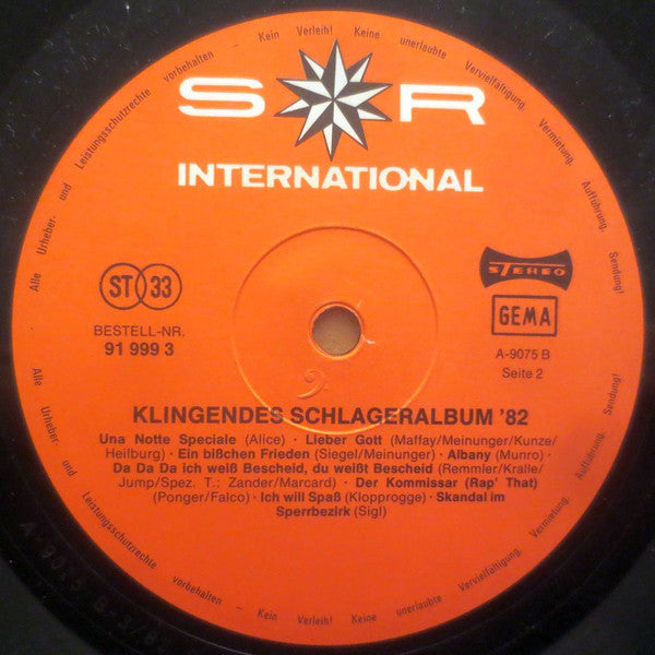 Various : Klingendes Schlageralbum '82 (LP, Comp)