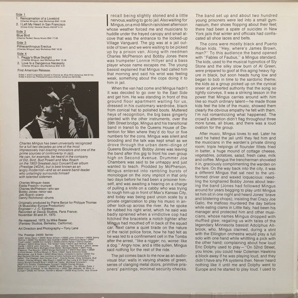 Charles Mingus : Reincarnation Of A Lovebird (LP, Album, RE, RM + LP, Album, RE, RM + Comp, RM)