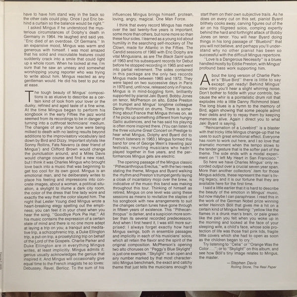 Charles Mingus : Reincarnation Of A Lovebird (LP, Album, RE, RM + LP, Album, RE, RM + Comp, RM)