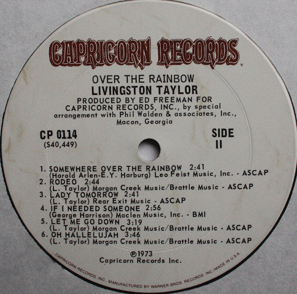 Livingston Taylor : Over The Rainbow (LP, Album, Pit)