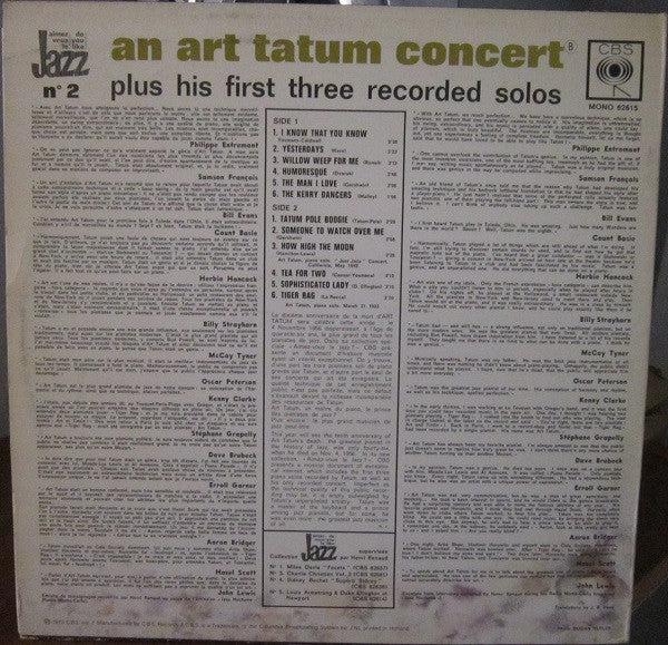 Art Tatum : An Art Tatum Concert (LP)