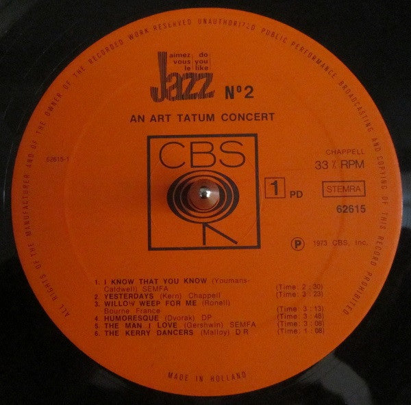 Art Tatum : An Art Tatum Concert (LP)