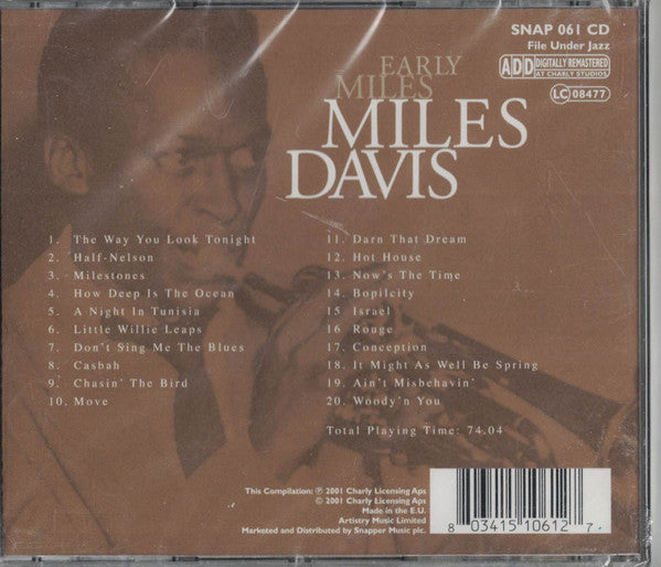 Miles Davis : Early Miles (CD, Comp, RM)