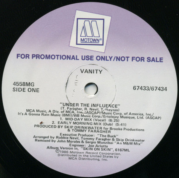 Vanity : Under The Influence (12", Promo)