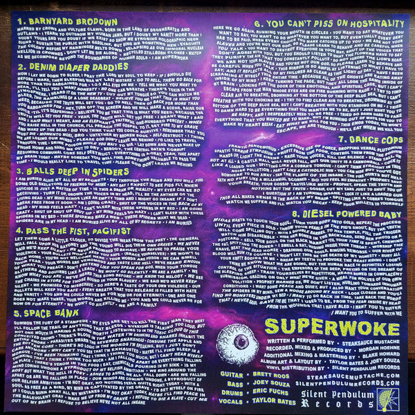 Steaksauce Mustache : Superwoke (LP, Album, Ltd, RP, Mil)