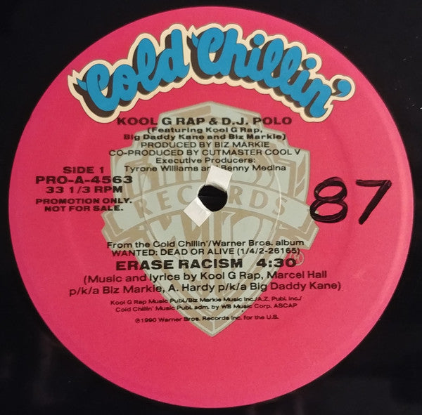 Kool G. Rap & DJ Polo* : Erase Racism (12", Promo)