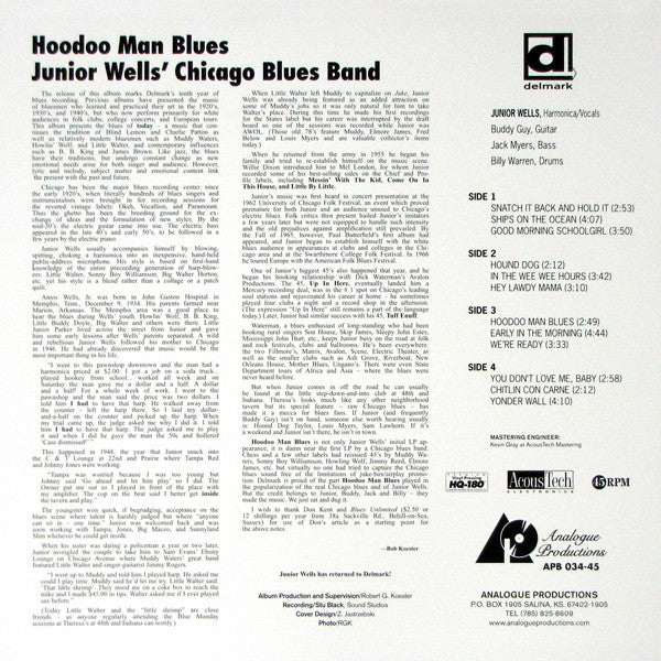 Junior Wells' Chicago Blues Band With Buddy Guy : Hoodoo Man Blues (2xLP, Album, Ltd, RE, RM, 180)
