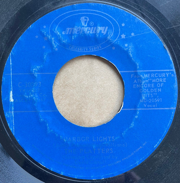 The Platters : Smoke Gets In Your Eyes / Harbor Lights (7", Single, RE, Pre)