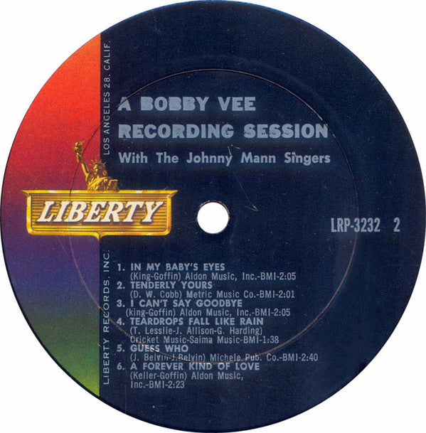 Bobby Vee : A Bobby Vee Recording Session (LP, Album, Mono)