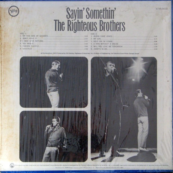 The Righteous Brothers : Sayin' Somethin' (LP, Album, Mono, MGM)