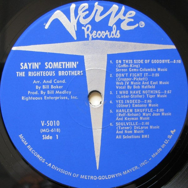 The Righteous Brothers : Sayin' Somethin' (LP, Album, Mono, MGM)
