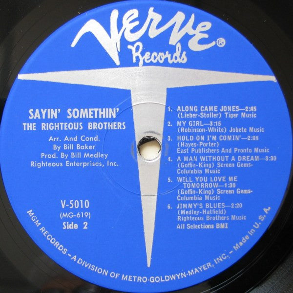 The Righteous Brothers : Sayin' Somethin' (LP, Album, Mono, MGM)