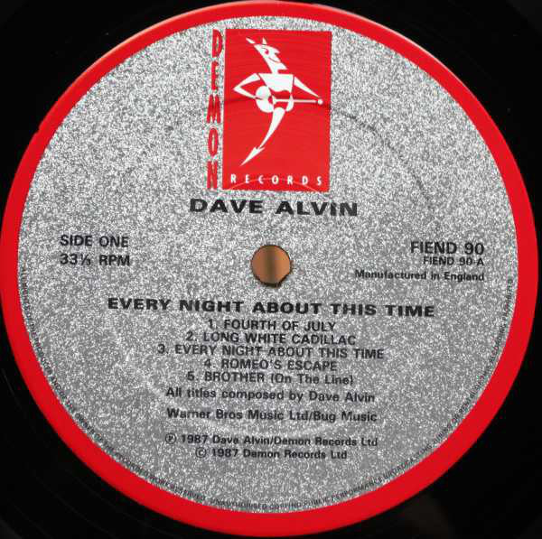 Dave Alvin : Every Night About This Time (LP, Album)