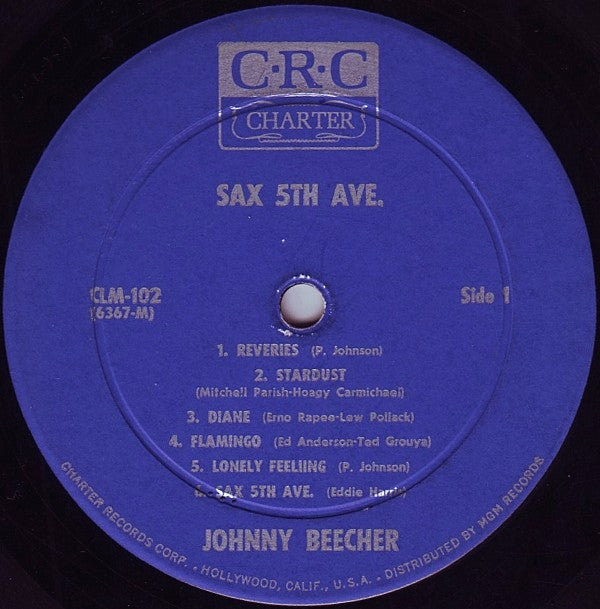 Johnny Beecher : Sax 5th Ave. (LP, Album, Mono)