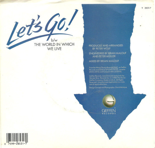 Wang Chung : Let's Go (7", Single, Spe)