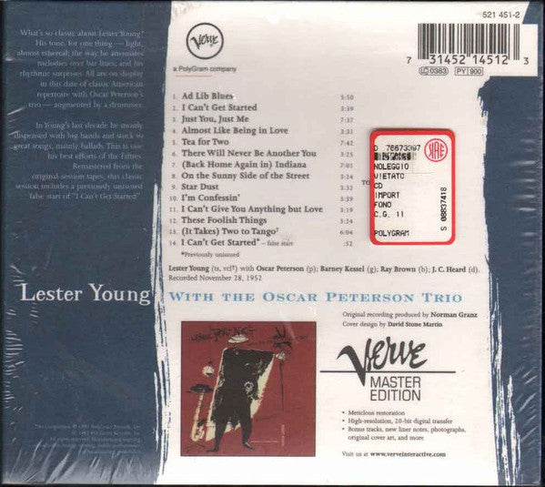 Lester Young With The Oscar Peterson Trio : Lester Young With The Oscar Peterson Trio (CD, Comp, RE, RM, Dig)