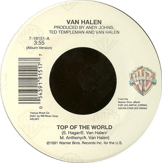 Van Halen : Top Of The World (7", Single)
