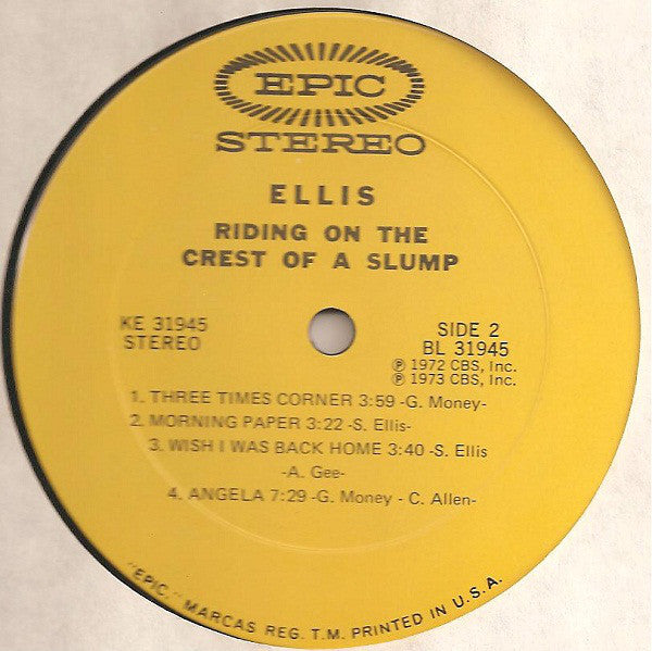 Ellis (6) : Riding On The Crest Of A Slump (LP, Album)