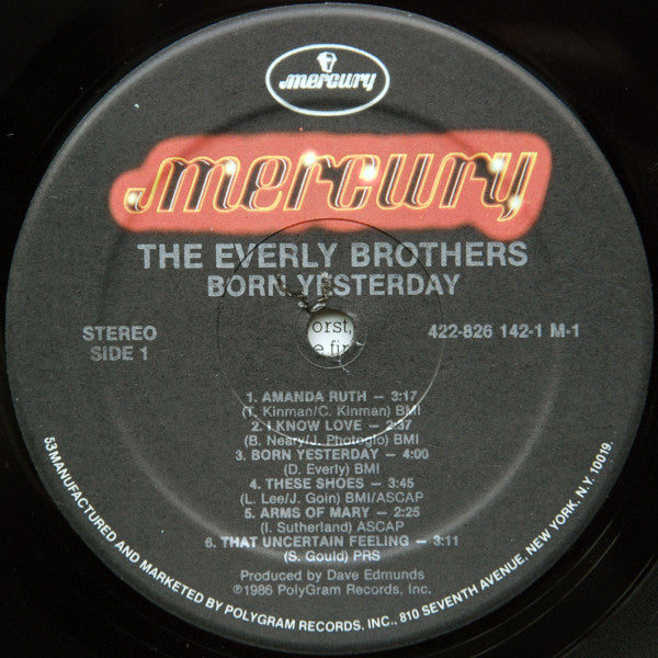The Everly Brothers* : Born Yesterday (LP, Album, Hau)