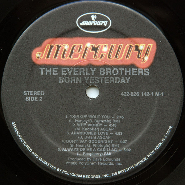 The Everly Brothers* : Born Yesterday (LP, Album, Hau)